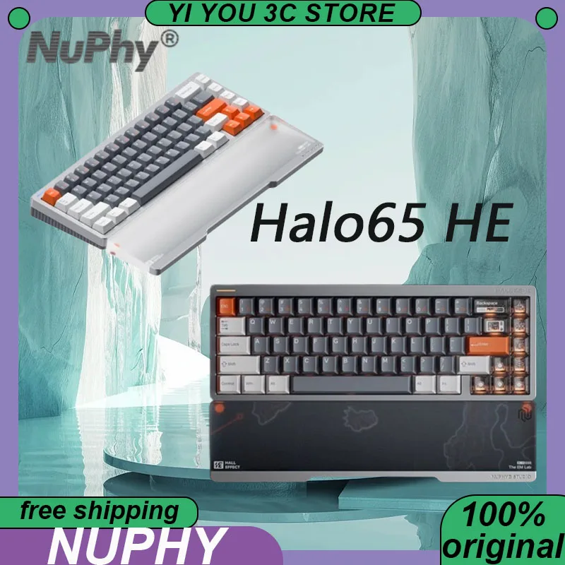 New NuPhy Halo65 HE Magnetic Switch Keyboard Wired 8K 67Keys RT Low Delay Aluminum Alloy Customized PC Esports Keyboards Laptop