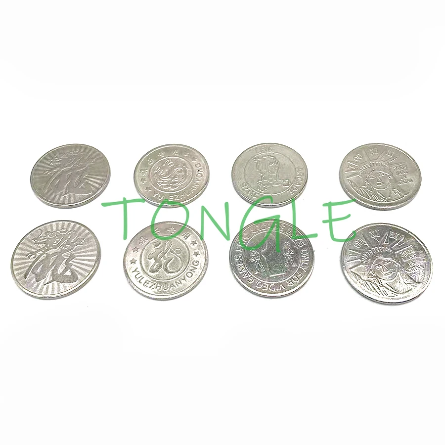 Arcade Amusement Park Game Machine Coin, Stainless Steel Token Coin, Customized, Made in China, 25*1.8mm, 100 PCs/Bag