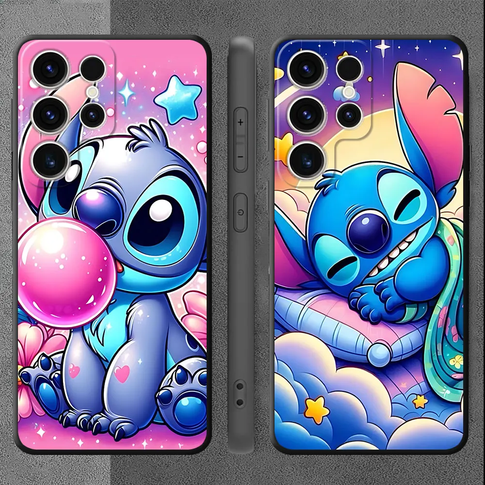 Cartoon Cute Stitch Phone Case for Samsung Galaxy S10 5G S9 S8 Plus S10e Note 20 10 Ultra 8 9 Soft Cover