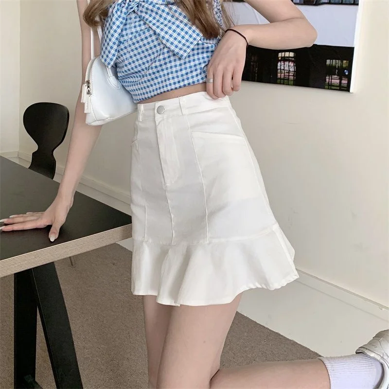 

Fashion High Waist Skirt Women's 2023 Fishtail A-line Short Skirt Ropa Mujer Mini Skirts Clothes for Women