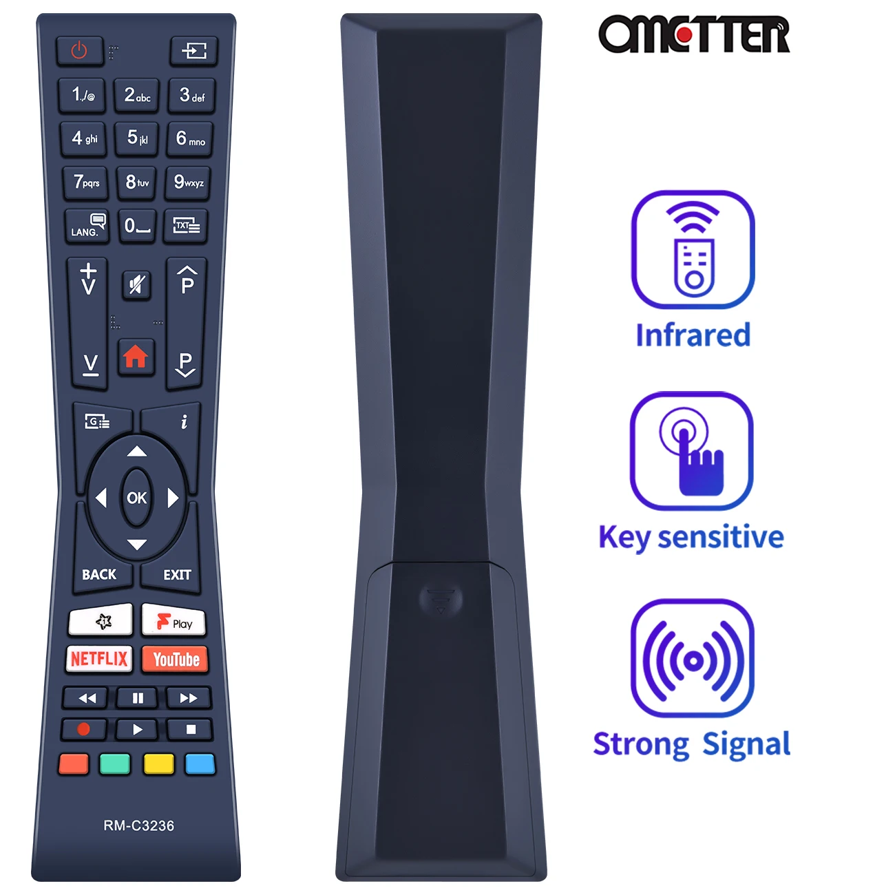 

RM-C3236 For JVC TV Remote Control LT-24C685 LT-24C686 LT24C665 LT-24C665 LT40C880 LT-40C880