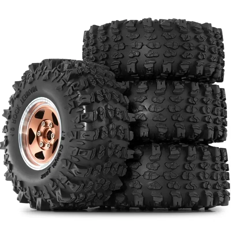 RS Red Spider 1/10 AXIAL SCX10 III Compatible Easy Control 4017 Monkey Tires + Aluminum Rims R226 – Durable, High Performance