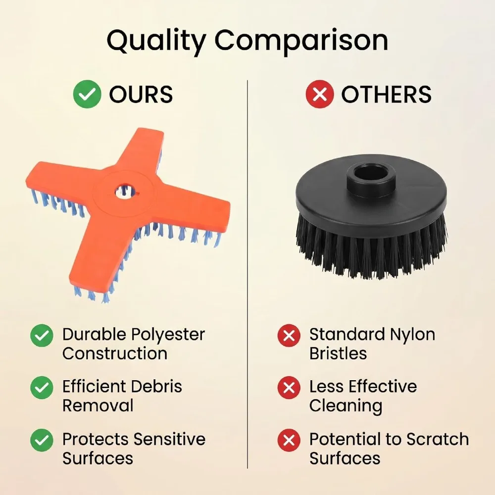X Shaped Design Lawn Mower Cleaning Brush Polyester Material Scrubbing Bristles Garden Weeding Brush High-Efficiency