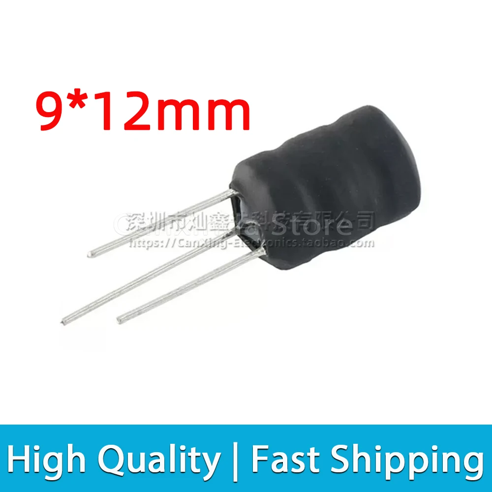 10pcs 3 Pin Ferrite Coil I Shaped Alarm Buzzer Boost Booster Step Up Inductor Inductance Choke Filter Drum Core Radial