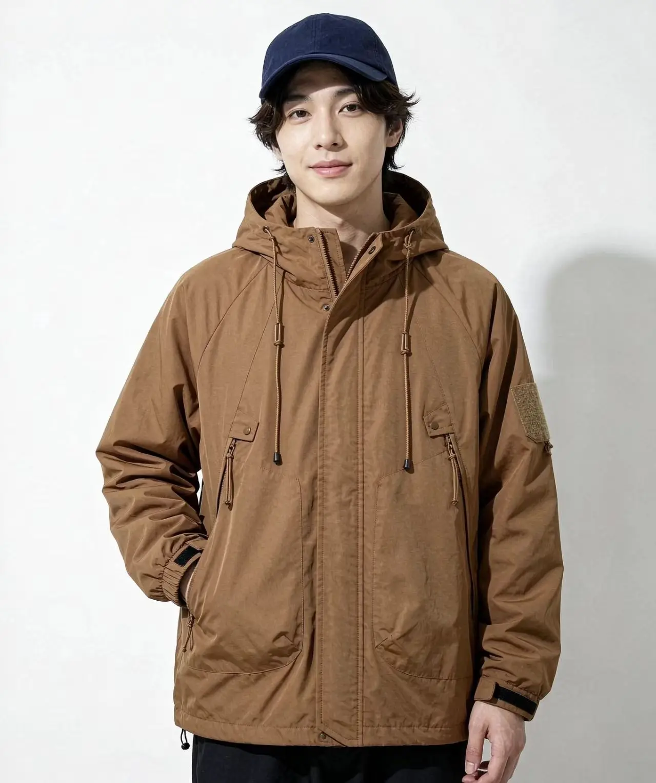 Men's Windproof Water Resistant Hooded Jacket  Multi Color Outdoor Hiking Coat  Casual Fashion Sports Outerwear