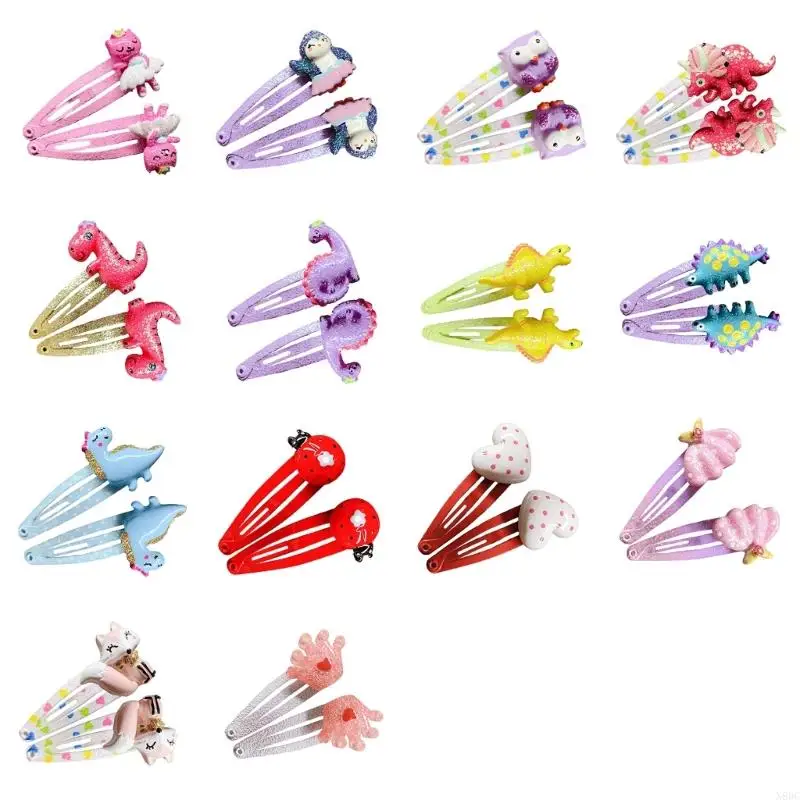 N80C 1pairSweet Hairy Hairpin Princesses Hair Clip Delicate Beautiful Women Barrettes