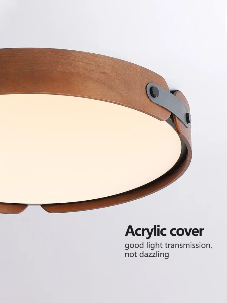 Ceiling Lamp Japan Creative Walnut Main Bedroom LED Light Modern Round Room Living Chandelier Restaurant Nordic Lighting Fixture