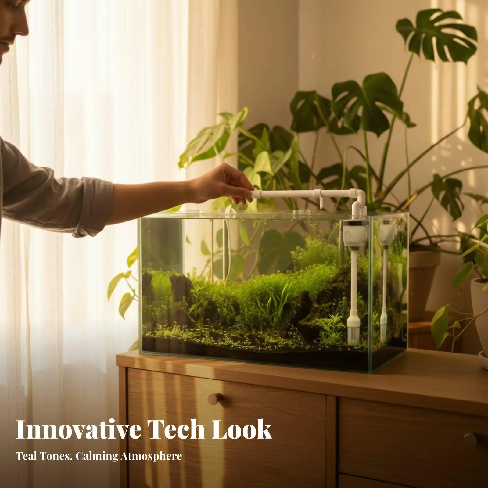 Multifunctional Aquarium Fish Tank Pump with Biochemical Filter for Water Circulation Oxygen Supply and Waste Removal