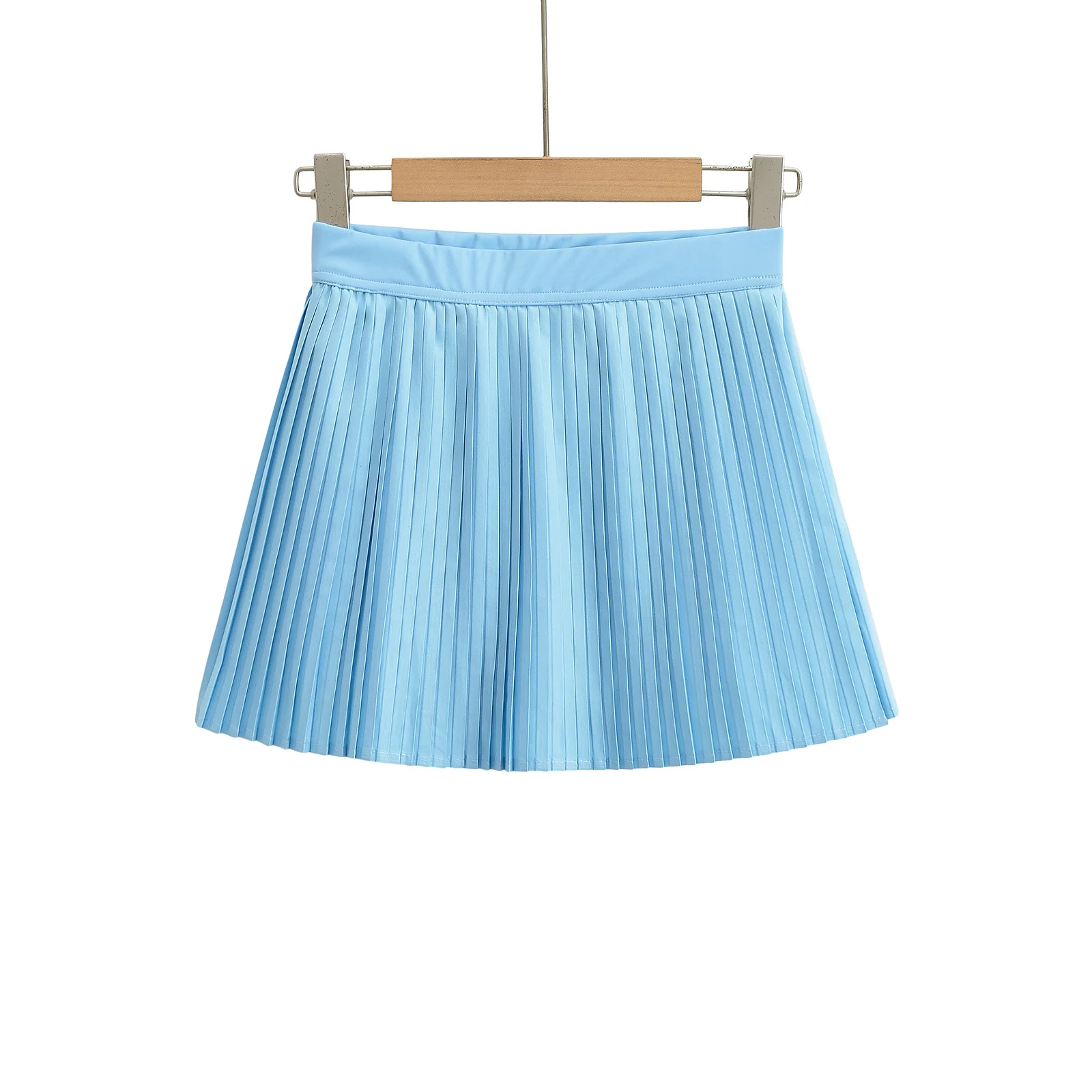 스포츠 엘라스틱 아코디언 플리츠 테니스 스커트 A라인 안감 포함 하이웨이스트 단색 출퇴근용