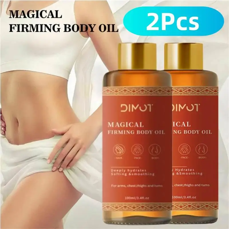 2Pcs Firming Body Oil for Glowing Skin Repair Smooth Anti Cellulite Lifting Tighten Lightening Improve Dry Moisturizing 100ml