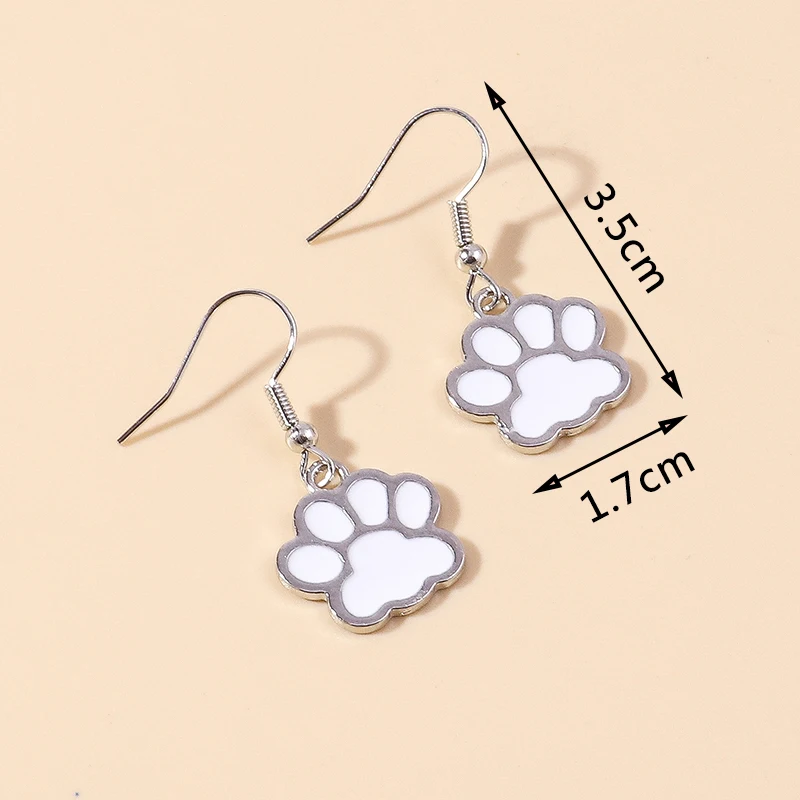 Aihua Cute Enamel Animals Earrings Lovely Cat Paw Duck Unicorn Panda Drop Earring for Women Girls Birthday Gifts Party Jewelry – Detail 13