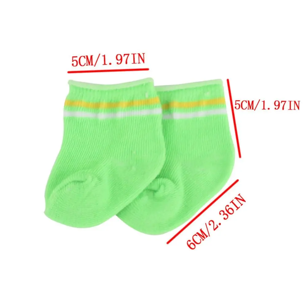 Un par de calcetines de Color sólido para muñeca americana de 18 pulgadas y muñeca de 43cm, accesorios para muñecas recién nacidas, ropa para muñecas, regalos para niños