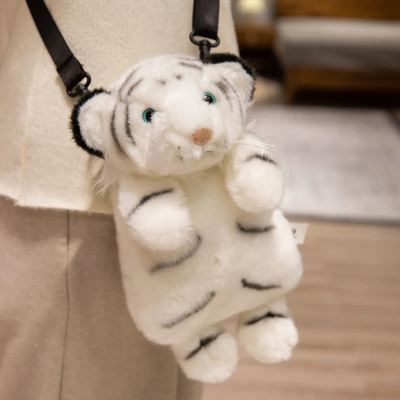 30CM Cute Cartoon Animal Plush Shoulder Bag Toys Koala Tiger Leopard Raccoon Panda Stuffed Plush Coin Purse Womens Shoulder Bag