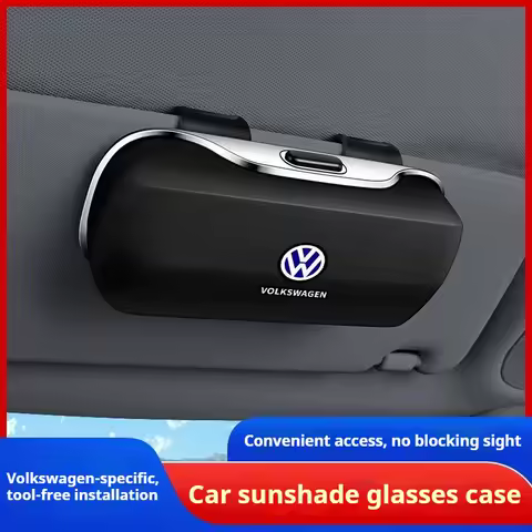 Car Visor Glasses Case Flocking Inner Auto Case Anti-Scratch Eyeglasses Protection Box For Volkswagen Polo Golf Tiguan Passat