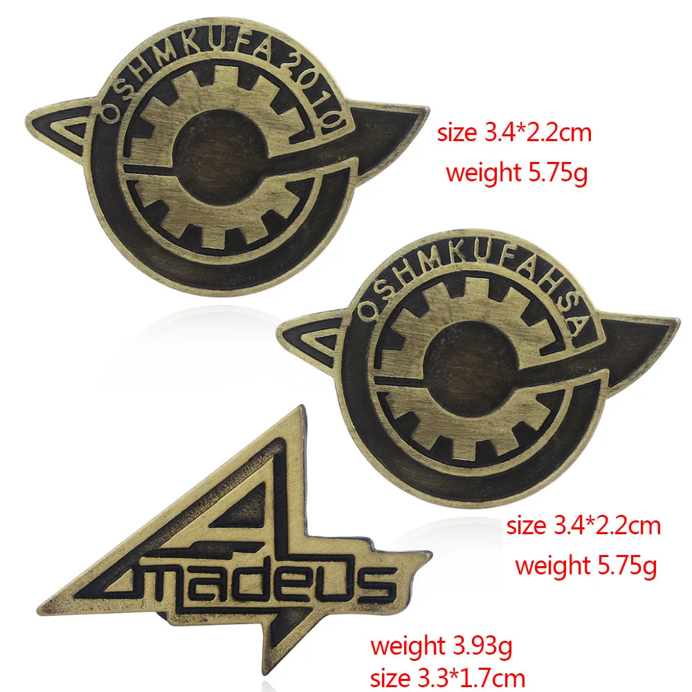 شارة معدنية للباب الحجري ، بوابة ستينز ، Makise Kurisu ، تأثيري أنيمي ، مصير الباب الحجري ، إكسسوارات حفلات الهالوين ، مجموعة المشجعين