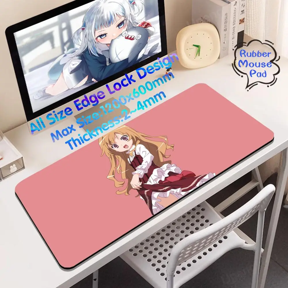 Aisaka Taiga Mouse Pad Computer Desk Accessories 1200x600 Diy Gaming Computer Rubber Mouse Pad 4mm Super Big Gamer Keyboard Pad