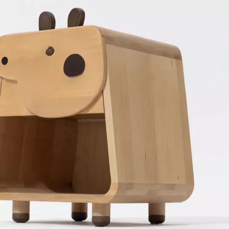 

7 beech solid wood Pep pa pig children's room bedside tabl e st orage