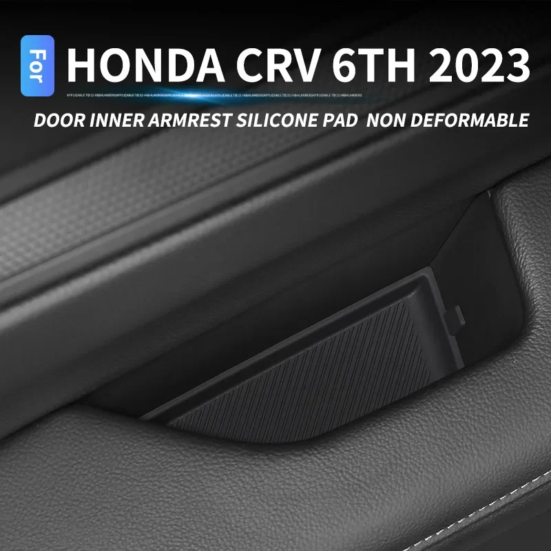 Almohadilla de silicona para reposabrazos interior de puerta de coche, pegatina protectora para Honda CRV CR-V 6th 2023 2024