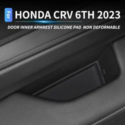 Accoudoir intérieur de porte de voiture Silicone Sub pour Honda CRV CR-V 6e 2023 2024 Autocollant de protection d'accoudoir de bol intérieur de porte Accessoires auto