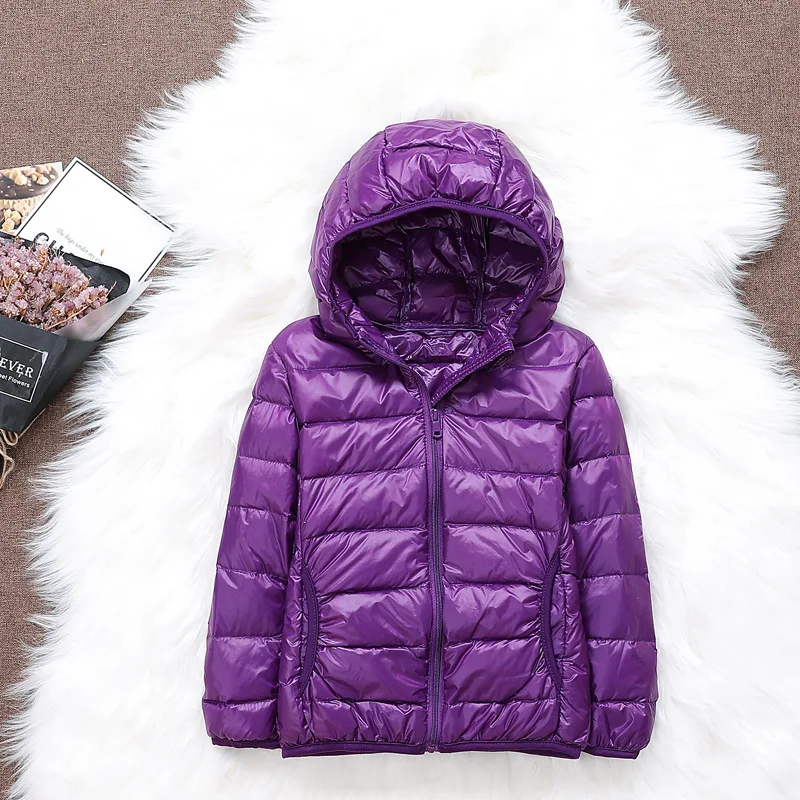 0-10℃ Autumn Winter Children Feather Jackets Ultralight Duck Down Coats for Boys Toddler Kids Hooded Outerwear Girls Clothes