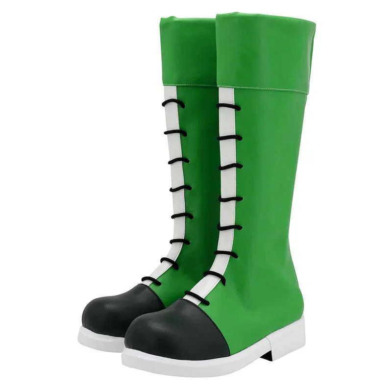 Zapatos de Cosplay de Anime Hunter x Hunter, botas Gon Freecss, botas verdes, Disfraces de Halloween para mujeres y hombres, accesorios de fiesta de rol