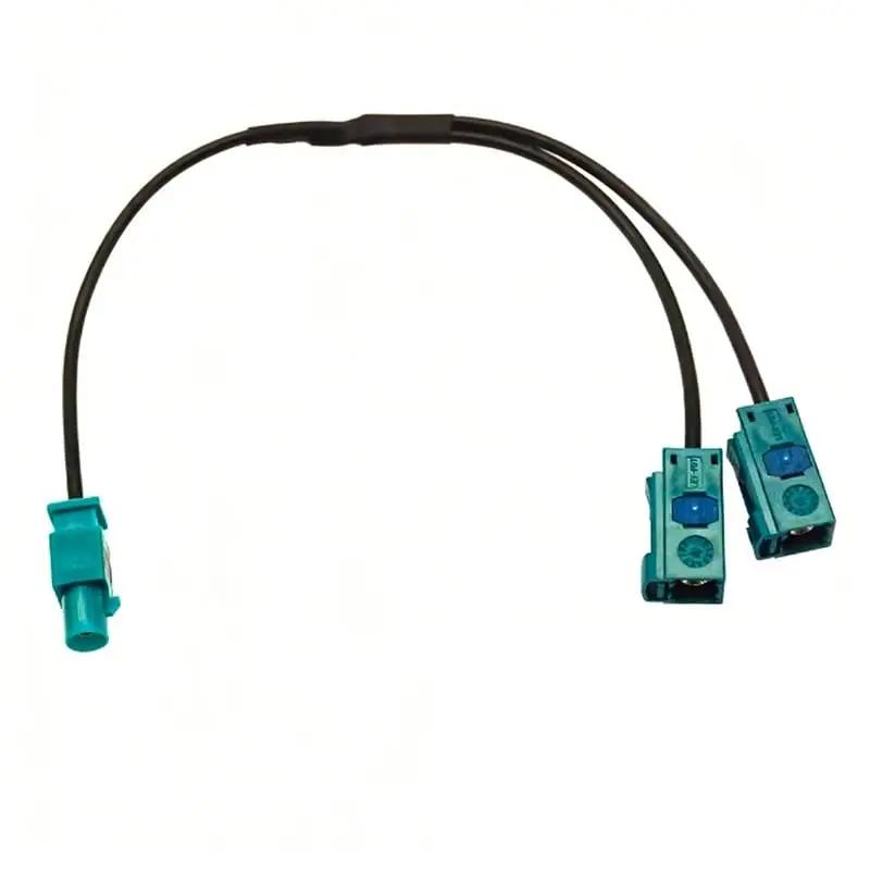 Fakra 1 Male to 2 Female Cable, Car CD Adapter Cord for Automotive Stereo Systems 35CM
