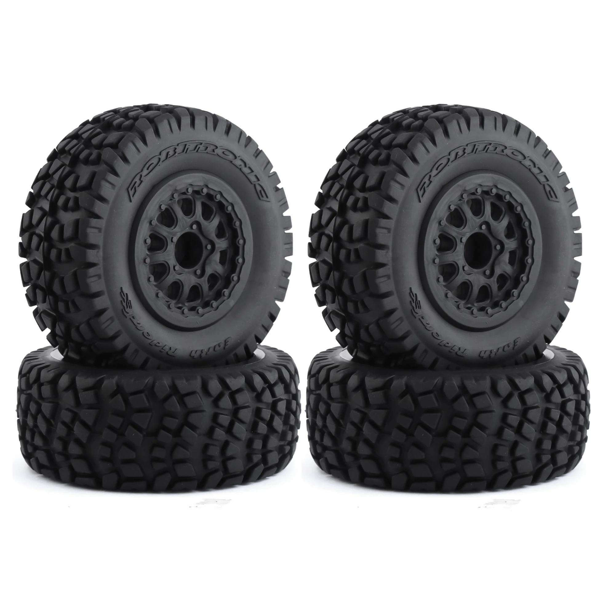 4pcs 108mm 1/10 Short Course Truck Tire Wheel Tyre 12mm Hex For Traxxas Slash Arrma Senton HuanQi 727 Vkar 10sc HPI HSP RC Car