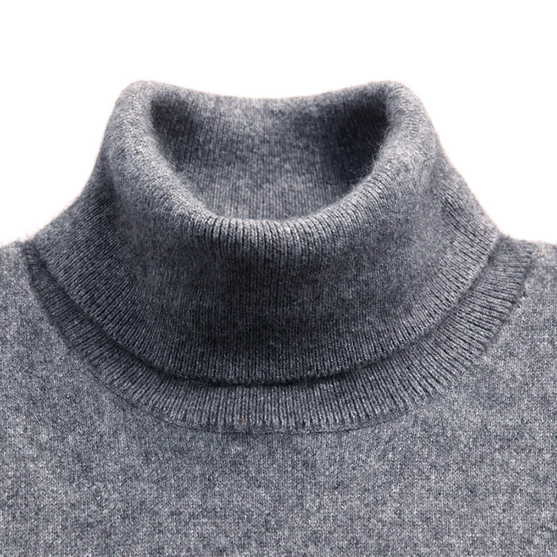 Turtleneck Men Cashmere Cotton Blend Pullover Jumper 2024 Autumn Winter Vetement Homme Ropa Hombre Pull Homme Hiver Sweater