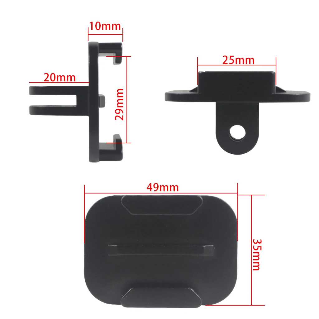 Bgning Aluminium legierung Action-Kamera Schnell verschluss Basis Helm halterung Halterung Adapter schwarz für Dji Osmo Action Gopro 13 – Detail 7