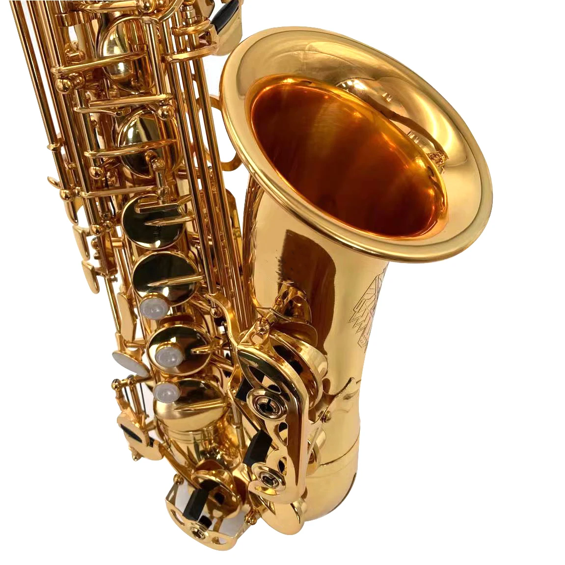 Saxfon Factory Directly Export Corrosion Artist Engraving Gold Lacquer Student Model Alto Saxophone