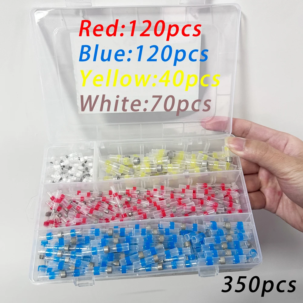 10–350 Stück Lötverschluss-Kabelverbinder-Set, Schrumpfverbinder, wasserdichte elektrische Kabelverbinder