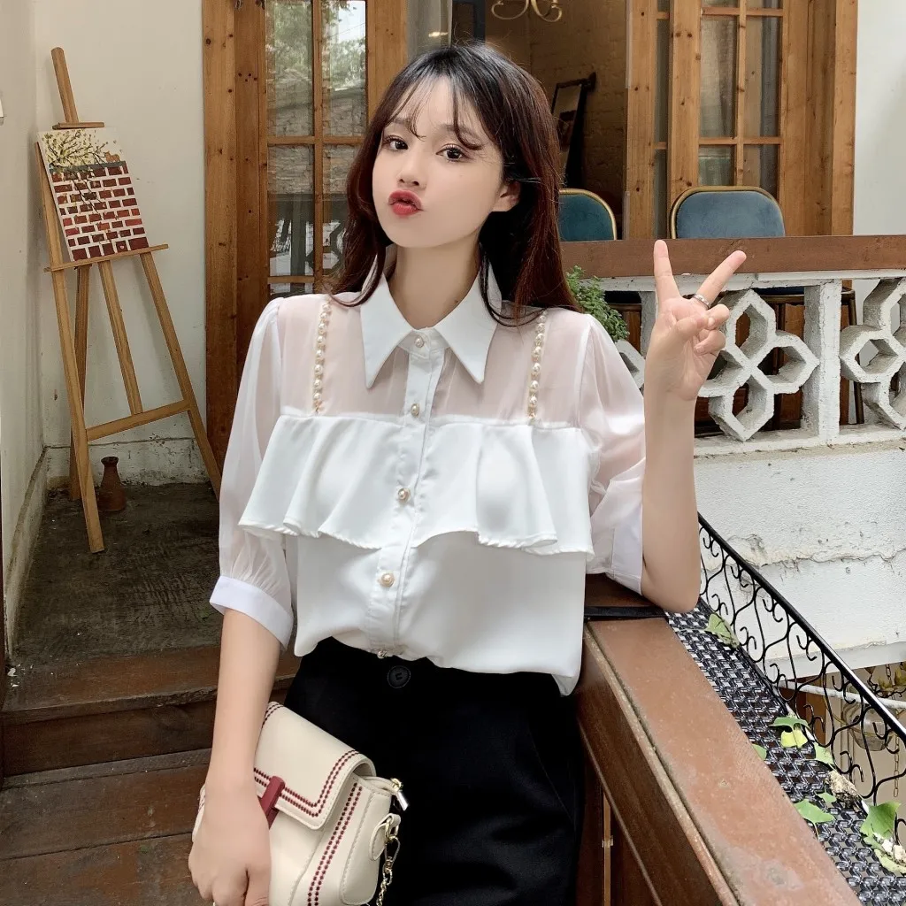 Camisas de manga curta das mulheres oversized camisa xadrez algodão macio solto ajuste abotoado streetwear coreano preppy jovem feminino fresco