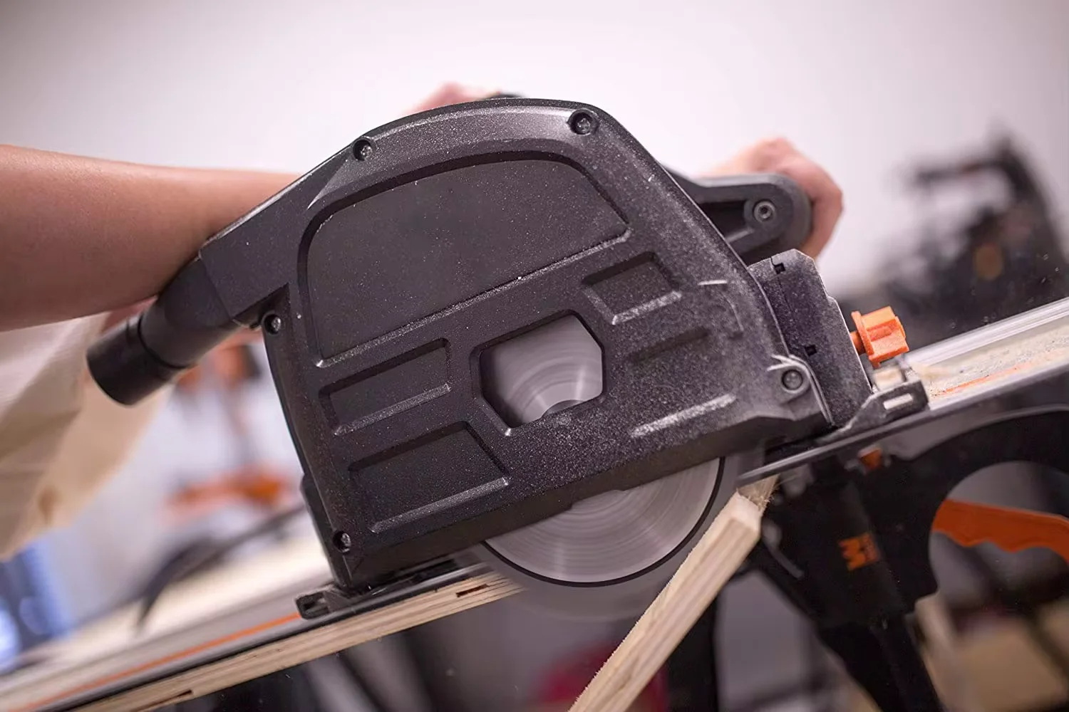 Electric Circular Saw 165mm Blade Diameter Plunge Track Saw for Precision Wood Cutting