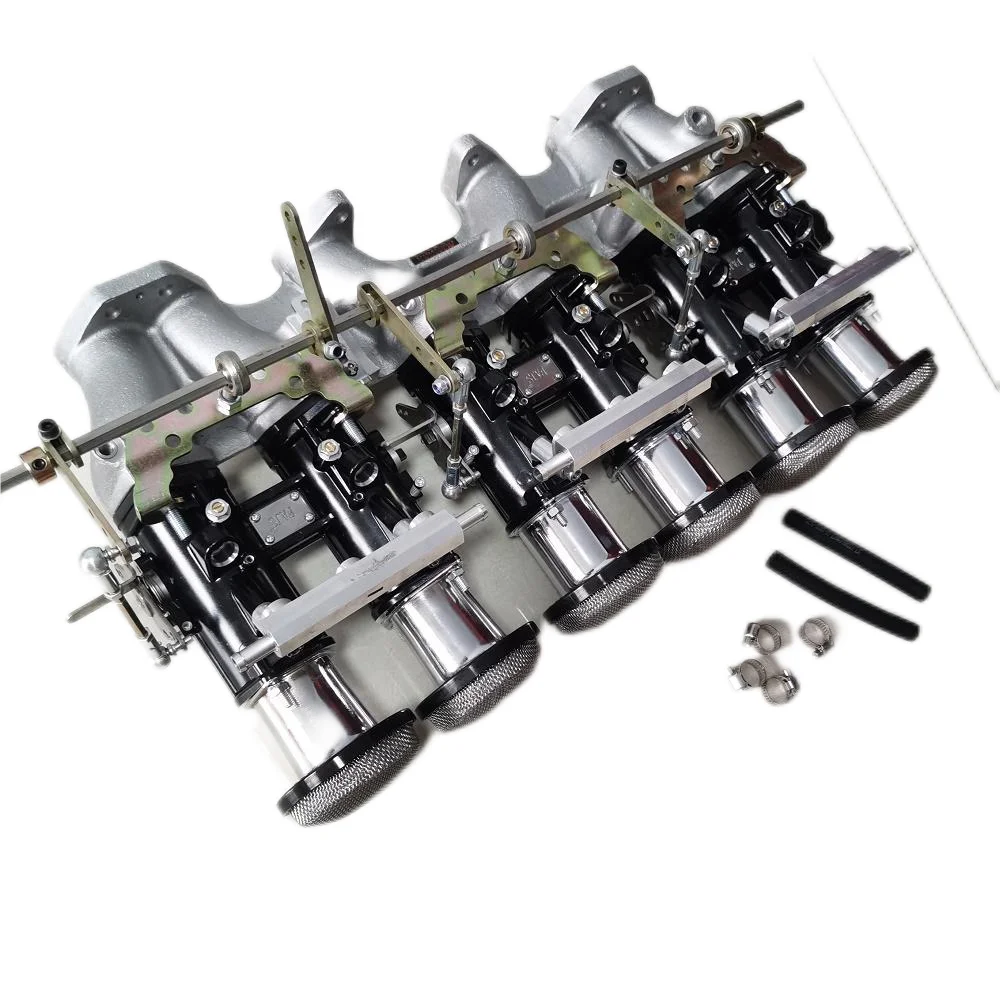 

TZ5-44-40-6A, Three 40MM -55MM DCOE Throttle Bodies Kit Wiht Manifold for In-line 6-cylinder Engine Fitting DATSUN 240Z L24 L26