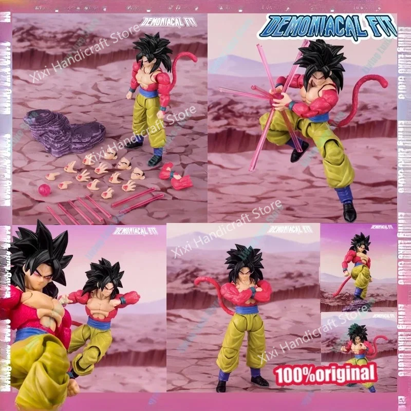 В наличии: Коллекционная фигурка Demoniacal Fit Dragon Ball Super Saiyan SSj4 Goku UNTAMED POWER, анимационная модель, игрушка, подарок