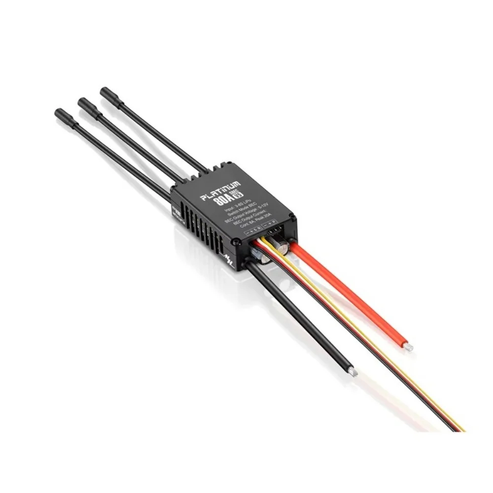 FATJAY Hobbywing Platinum 80A V5 ESC Regolatore elettronico di velocità senza spazzole - La scelta perfetta per aerei ed elicotteri