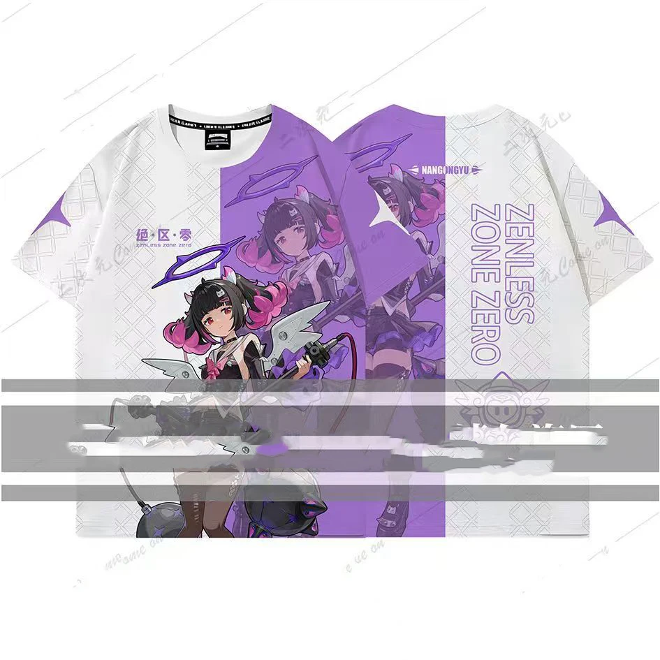 2026 New Game Zenless Zone Zero Nangong Yu Aria 3D T-Shirt Fashion Cool Daily Men's T Shirt Summer Short Sleeve Y2k Top Clothing