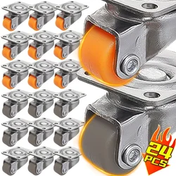 Universal Furniture Wheel Heavy Duty Swivel Casters 360° Rotation Pulley Soft Rubber Wheel for Table Chair Sofa Swivel Casters