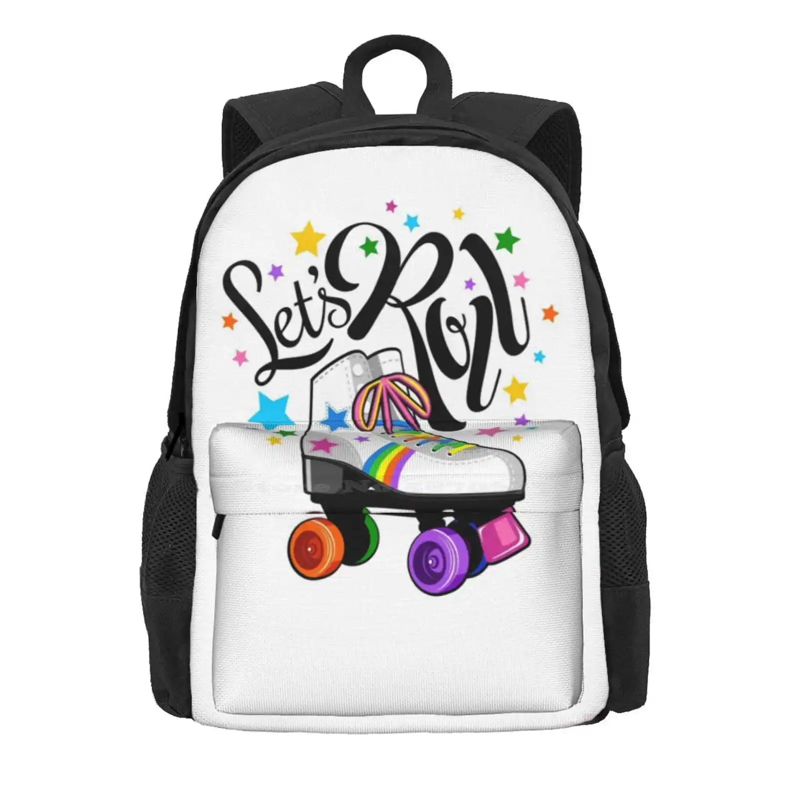 Let'S Roll. Fun Roller Skate Party Hot Sale Schoolbag Backpack Fashion Bags Let S Roll For Girl Party Rollers Lover Birthday