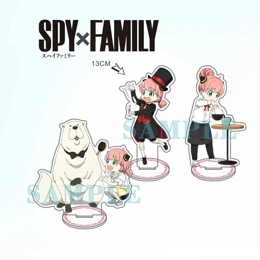 Anime SPY x Family Anya Forger 13CM Acrylic Stand Cosplay Prop Doll Model Desk Figure Display Fans' Gift Keychain ornaments Gift