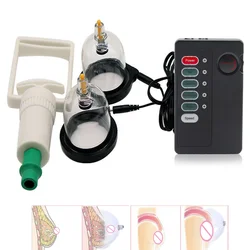 18+ Adults Electro Shock Nipple Sucker Vacuum Twist Pump Clitoris Nipple Stimulator Massager Breast Enhancer  Sex Toys For Women