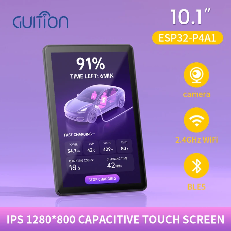 ESP32-P4 Ontwikkelbord 10.1 Inch IPS LCD - 800x1280 - Touchscreen - WiFi 6 & Bluetooth 5 - Camera Interface - JC8012P4A1C 3 miniatura