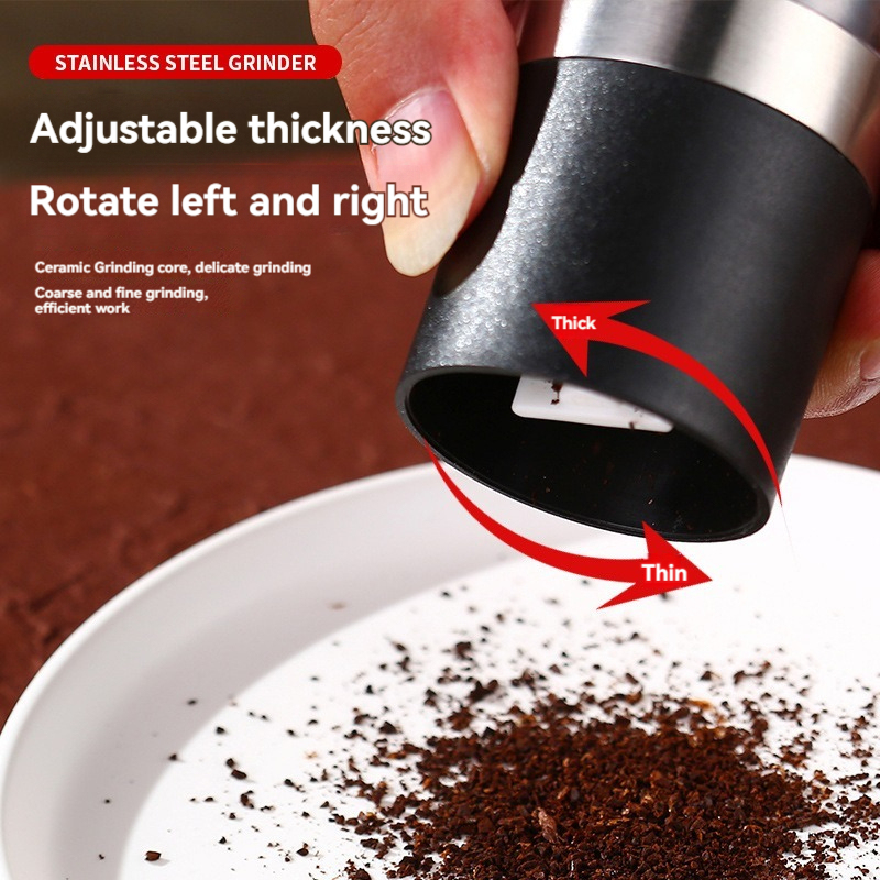  1 Double Head Manual Grinder Suitable for Kitchen Seasoning Bottles with Spices Such as Pepper, Pepper, Sea Salt, Cumin, Etc 