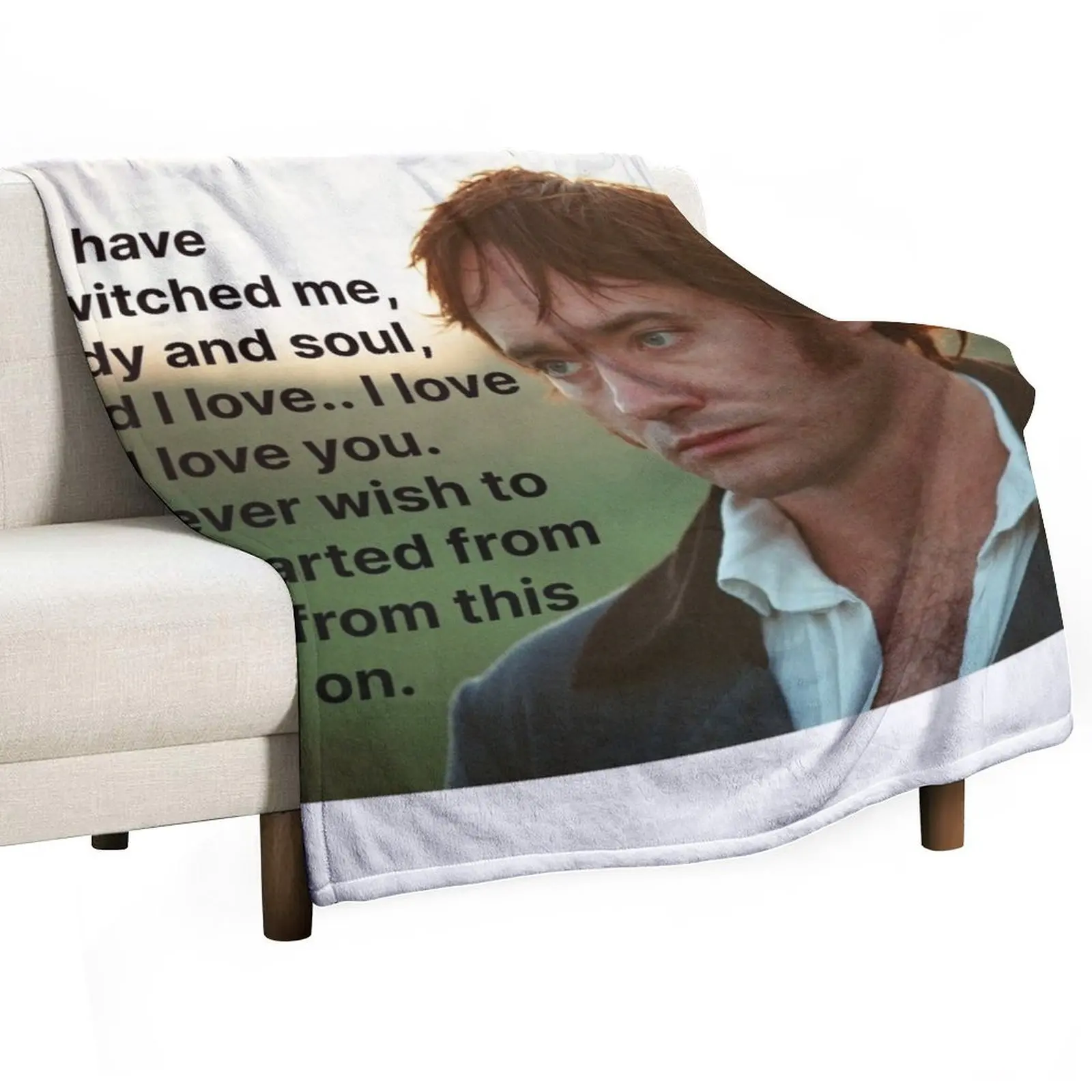 Mr. Darcy Valentine's Day Quote Throw Blanket wednesday Decorative Sofa Blankets