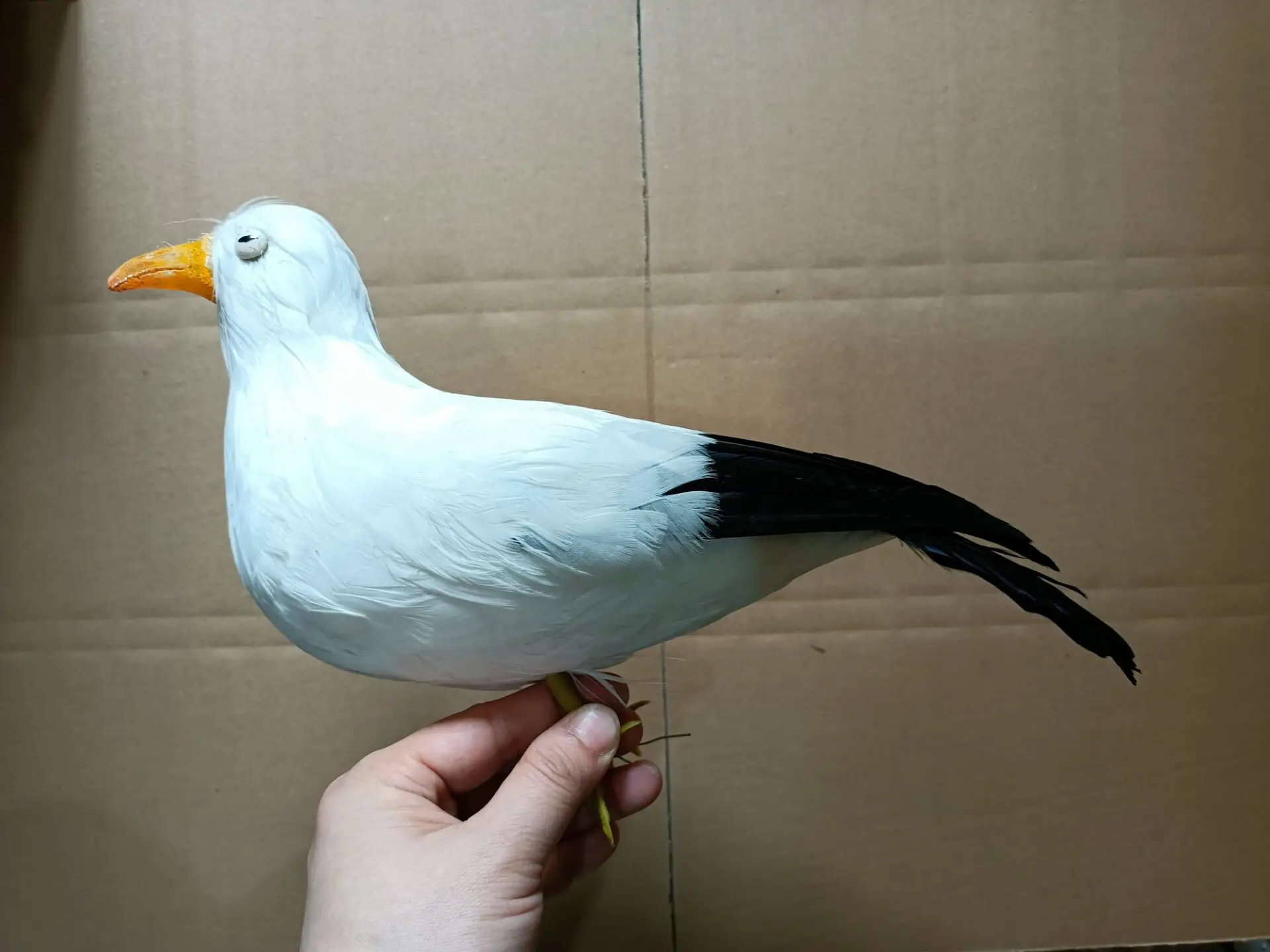 cute foam and feather simulation seagull model toy garden decoration gift about 30cm b2616