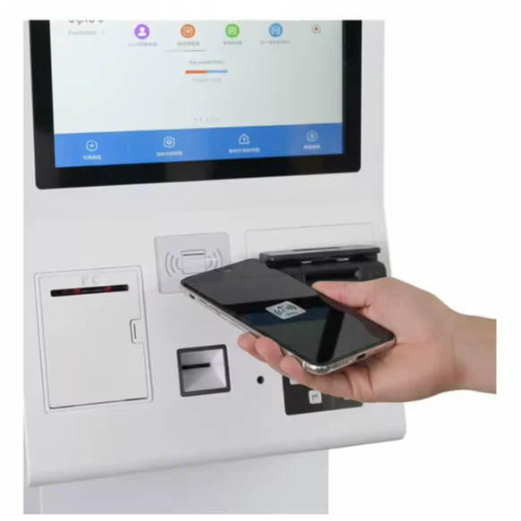 15.6 Inch Android Self-Service Kiosk for Aliexpress, All-in-One Terminal QR Code Reader Receipt Printer Retail