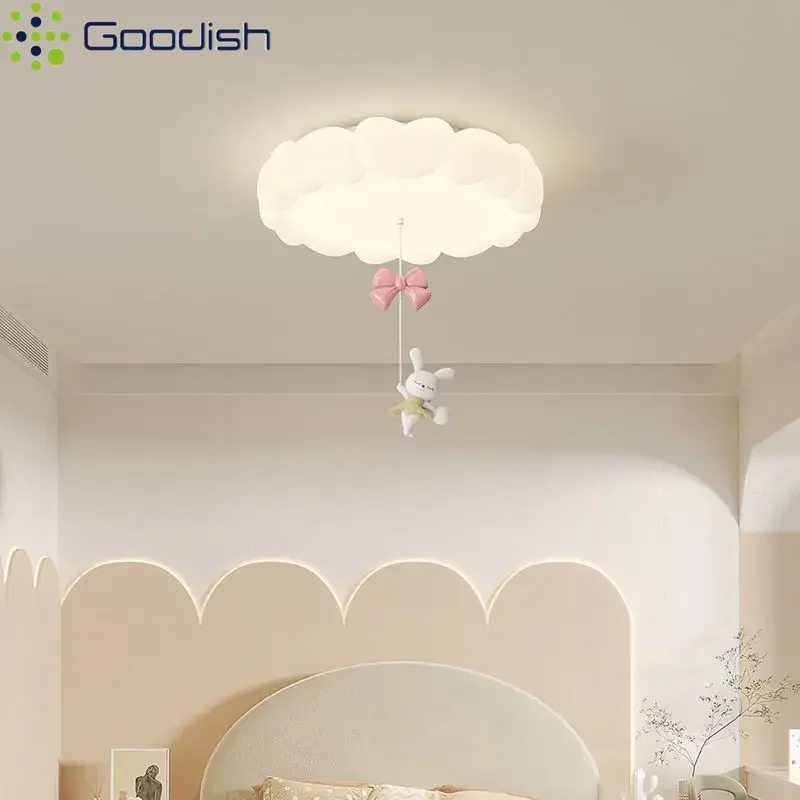 مصابيح السقف LED الحديثة الشمال أرنب مصابيح تعليق للزينة فتاة الأميرة رومانسية ديكور المنزل لغرفة الأطفال غرفة المعيشة الطعام
