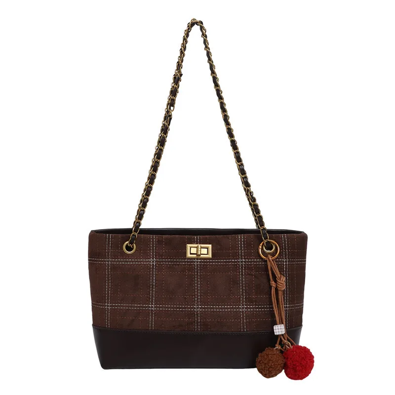 

Винтажная текстурированная сумка через плечо 2025 года, просторная женская сумка-ведро, сумка-тоут с верхней ручкой под мышками, минималистичная сумка «день-ночь», шикарная