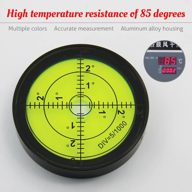 

Universal level 6012 high-temperature resistant 85 degree magnetic high-precision 15 minute metal circular universal level bubbl