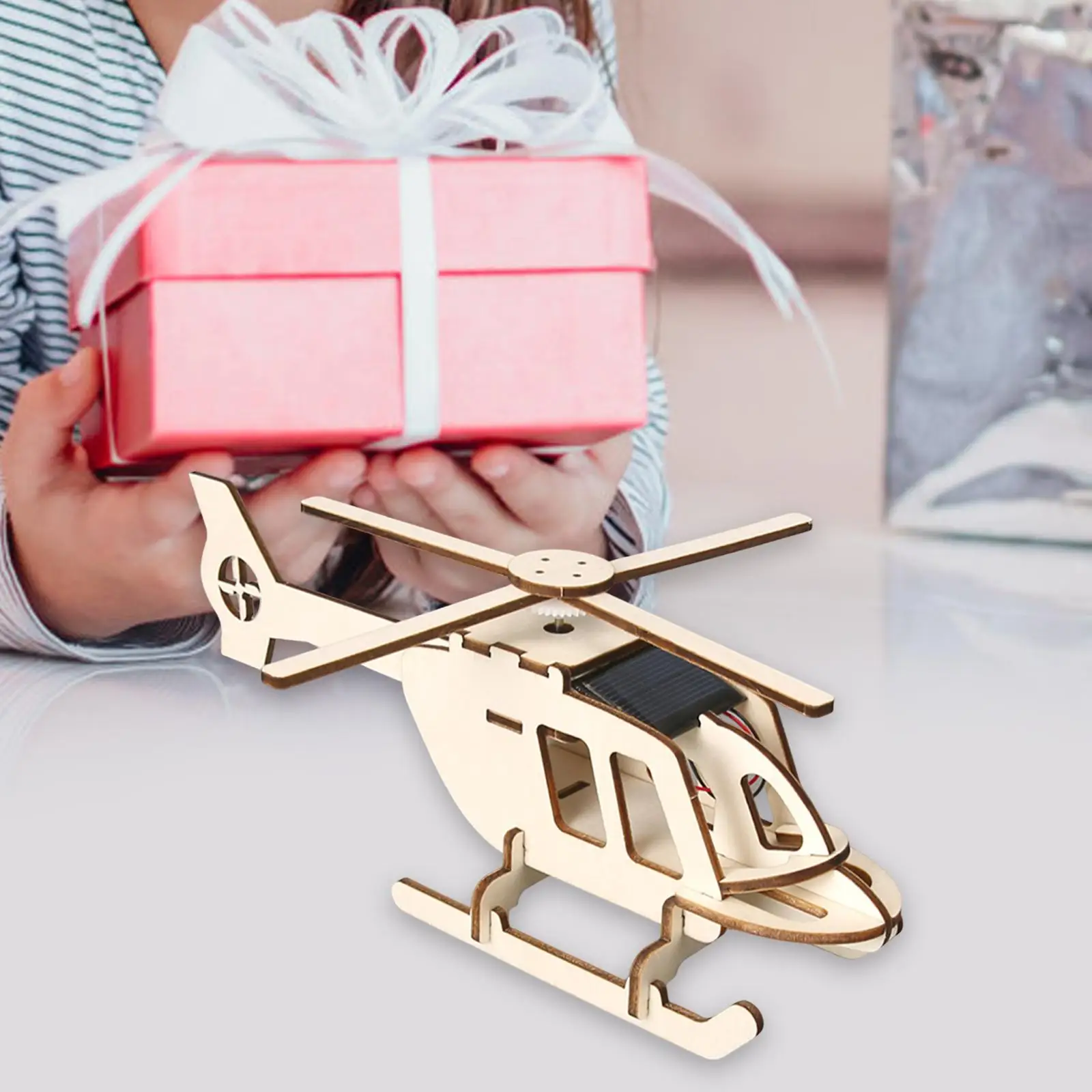 مجموعة نماذج مشروع العلوم الخشبية لتقوم بها بنفسك تجميع طائرات الهليكوبتر الشمسية لعبة تعليمية مشروع بناء للأطفال الأطفال المراهقين الهدايا